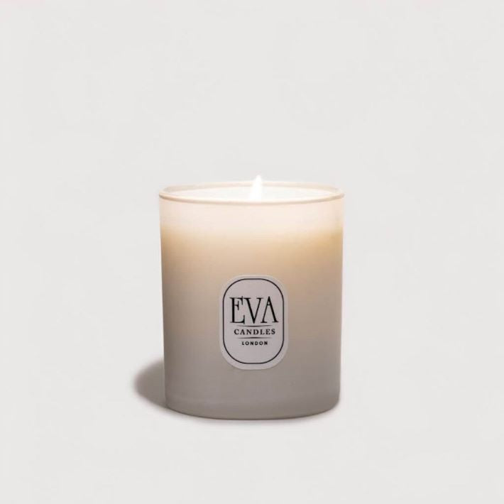 Jasmine Candle, white glass