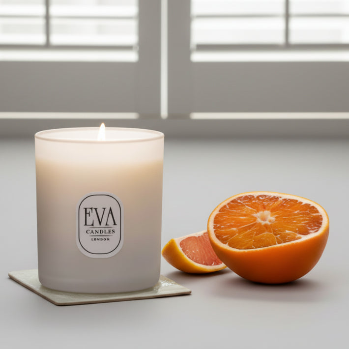 Pink Grapefruit zesty citrus scented candle