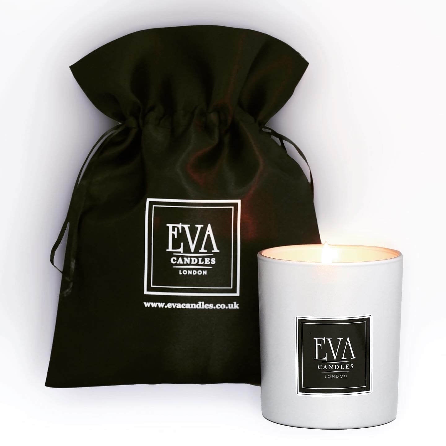 Soy Wax Candle - Palo Santo, satin bag