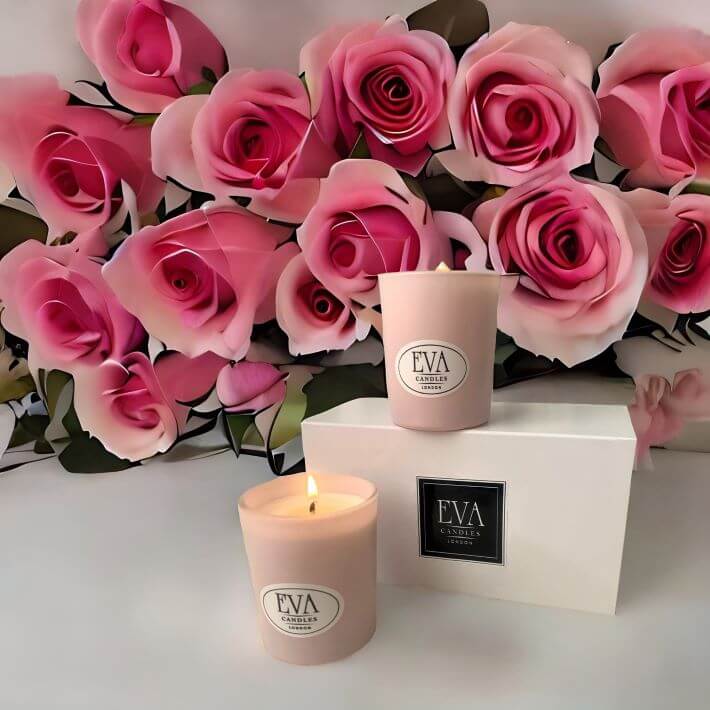 Candle Sets - two pink scented candles