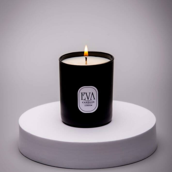 Fireplace candles - Cosy By The Fire Scented Black Candle