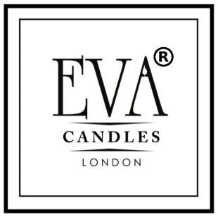 EVA Candles London logo in black and white