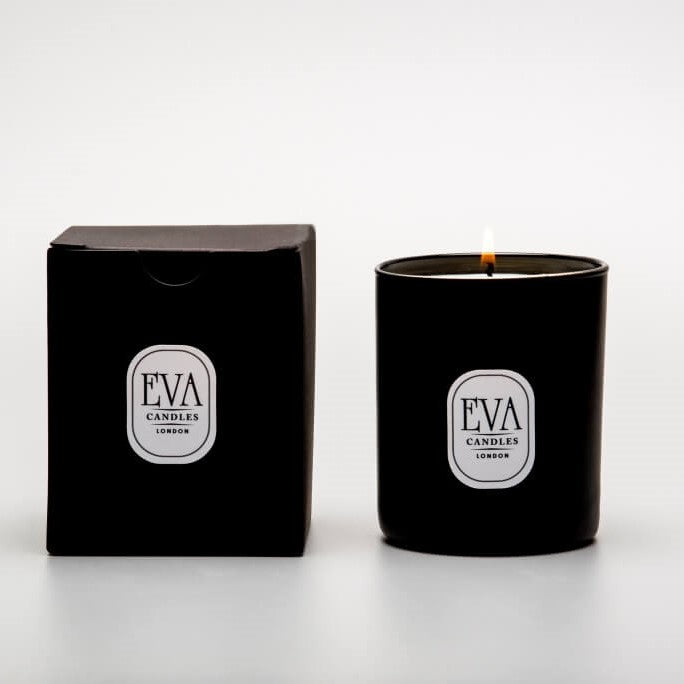 Unique candles - Pandora's Box, Black glass and wrapping box, Candle Edition 2023